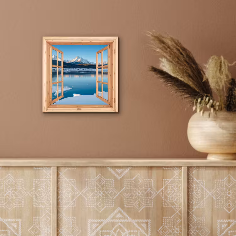 Alu-Dibond-Bild - Ansichten - Landschaft - Winter - See - Berg - Aussicht — 5