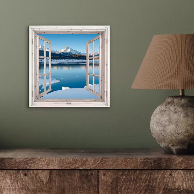 Alu-Dibond-Bild - Landschaft - Winter - See - Berg - Aussicht - Licht — 3