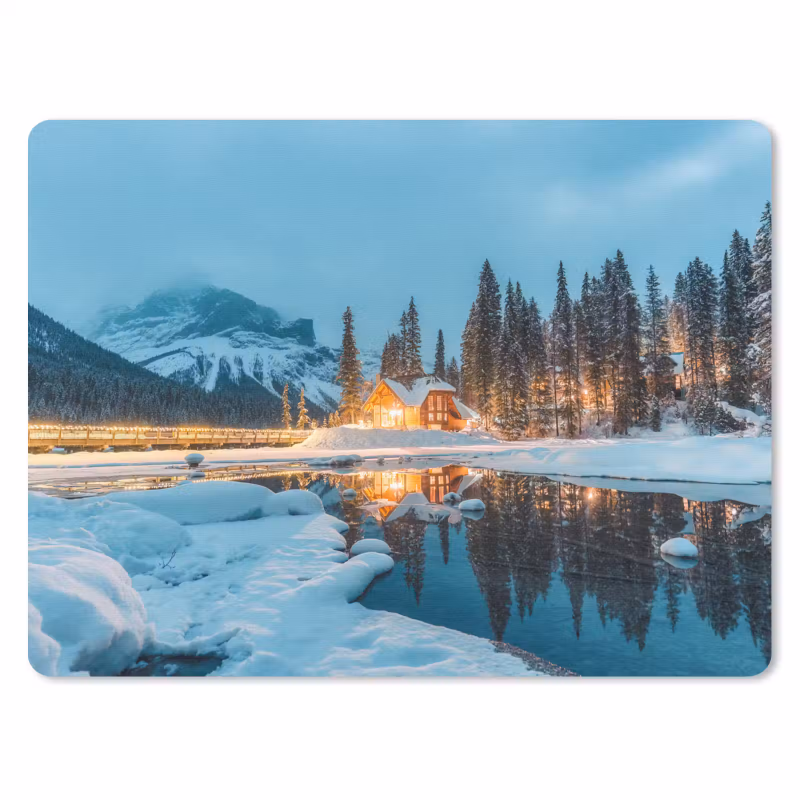Mauspad - Winterlandschaft - Natur - Haus - Berge - Schnee — 1