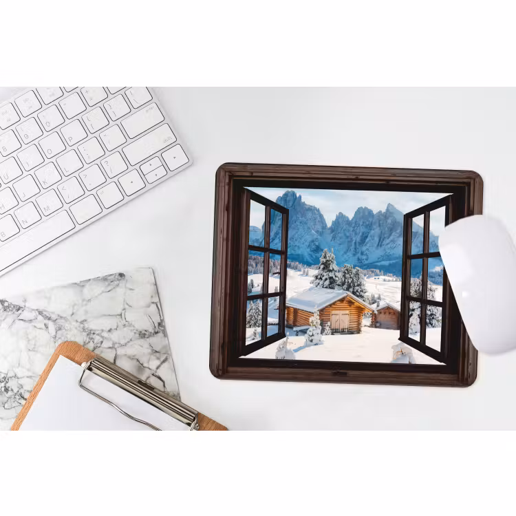 Mauspad - Aussicht - Winter - Landschaft - Hütte - Berge — 2