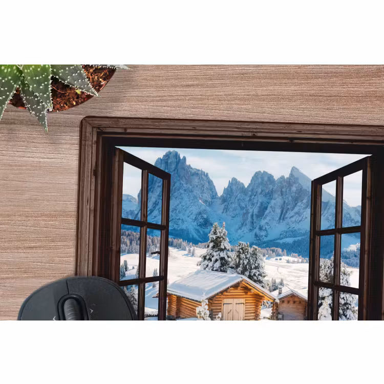 Mauspad - Aussicht - Winter - Landschaft - Hütte - Berge — 4