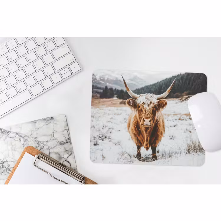 Mauspad - Schottische Highlander - Landschaft - Schnee - Berge - Winter — 2