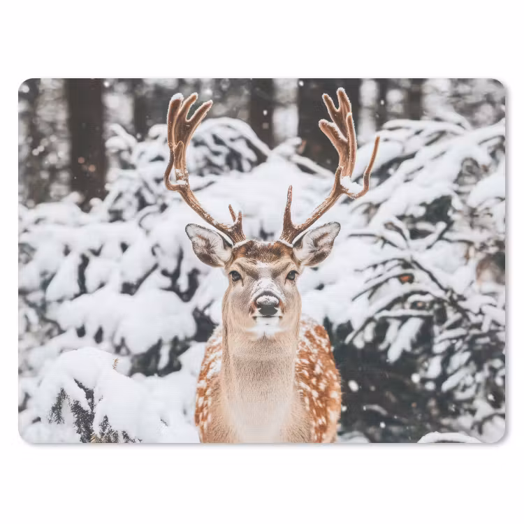 Mauspad - Hirsche - Schnee - Winter - Wald - Tiere — 1