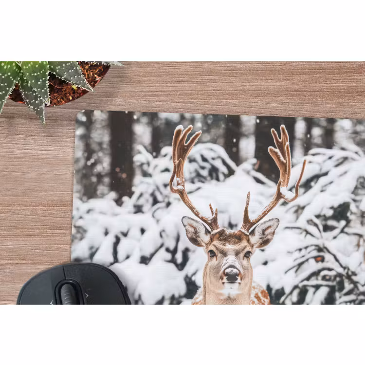 Mauspad - Hirsche - Schnee - Winter - Wald - Tiere — 4