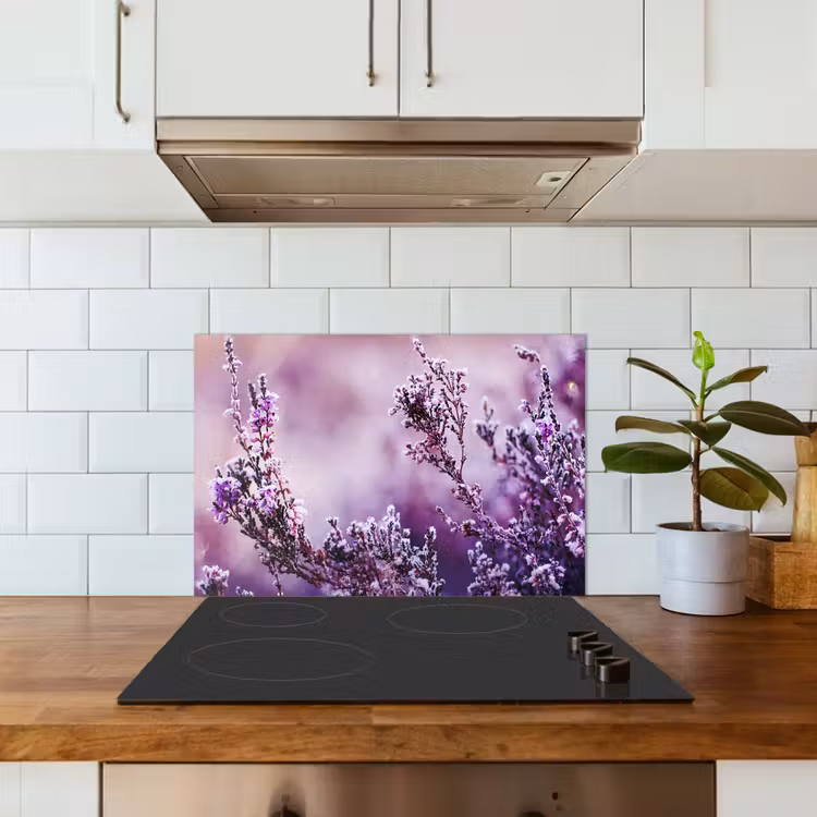 Küchenrückwand - Lavendel - Winter - Blumen - Lila — 4