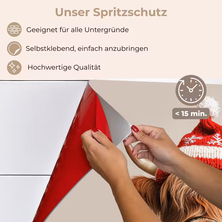 Küchenrückwand - Schottischer Highlander - Weihnachten - Mütze - Pullover - Winter — 5