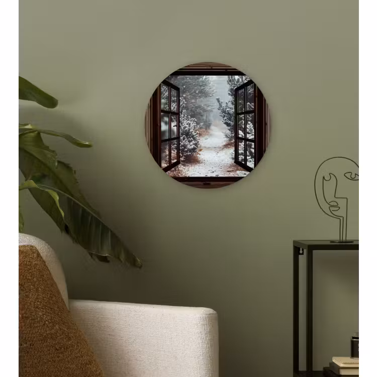 Forexbild Rund - Wald - Winter - Bäume - Natur - Weg - Aussicht — 3