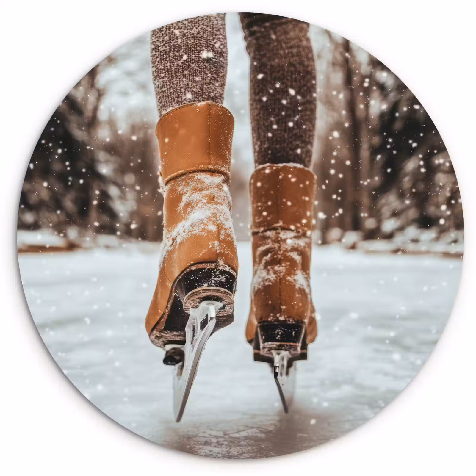Forexbild Rund - Schlittschuhlaufen - Eis - Winter - Schnee — 1