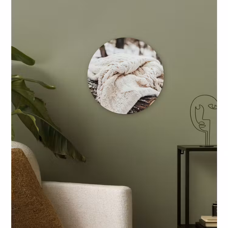 Forexbild Rund - Decke - Weiß - Baumstumpf - Winter - Schnee — 3