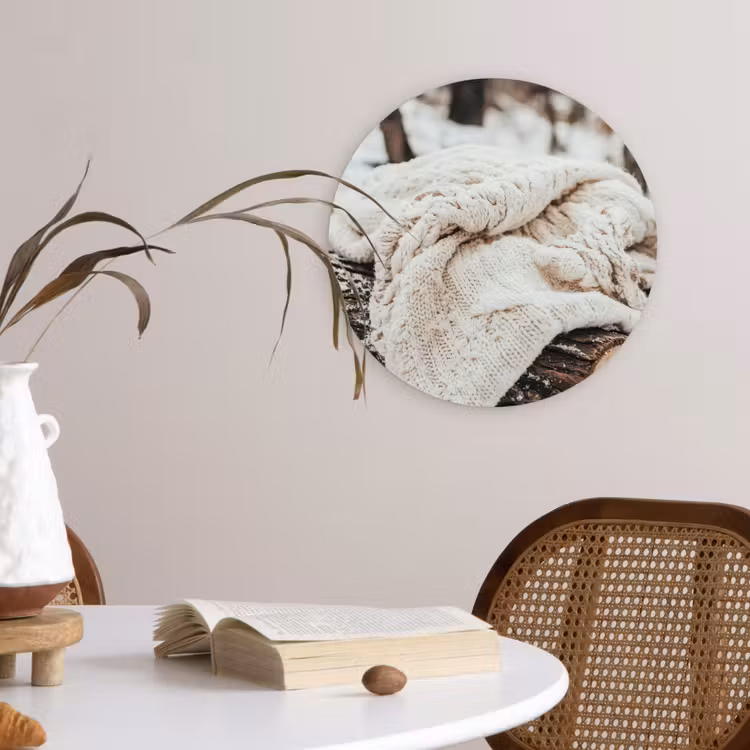 Forexbild Rund - Decke - Weiß - Baumstumpf - Winter - Schnee — 4