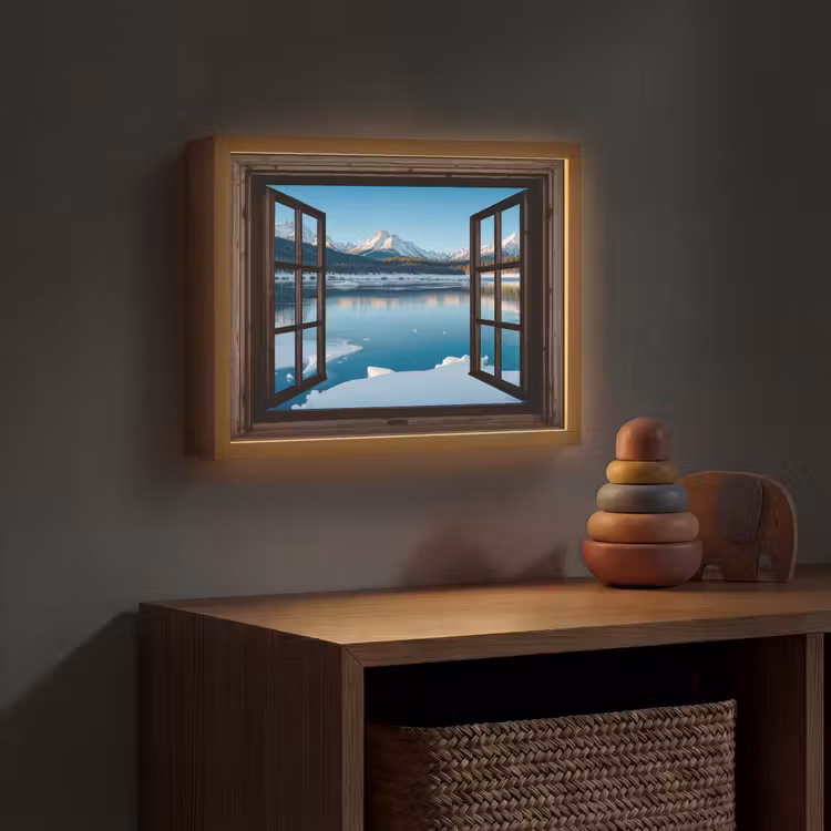 Nachtlicht Kinder - Durchblick - Winterlandschaft - See - Berge - Ausblicke — 4