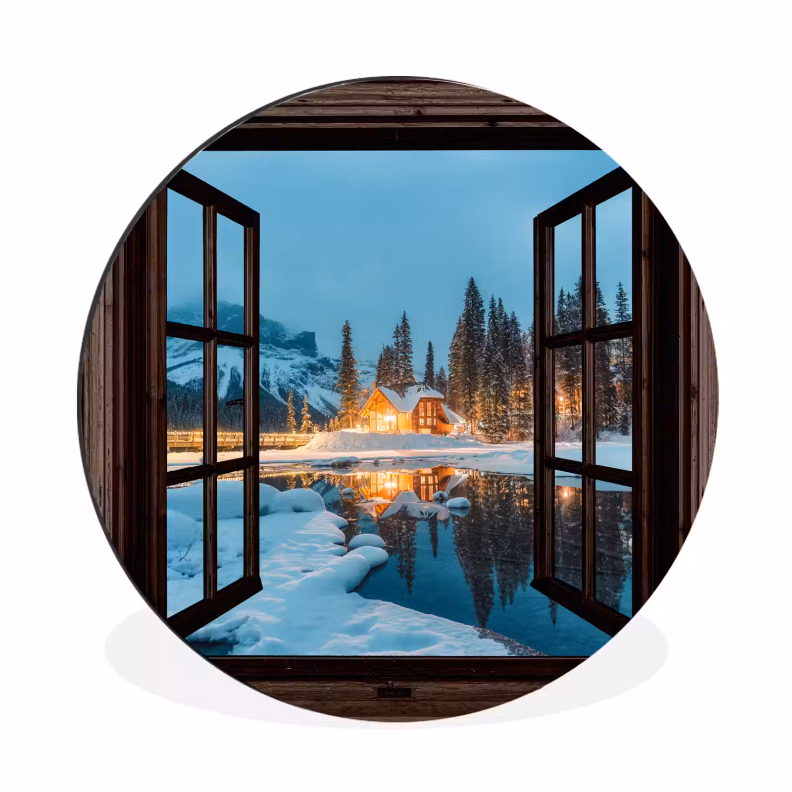 Durchblick - Winter - Landschaft - Natur - Haus - Berge — 1