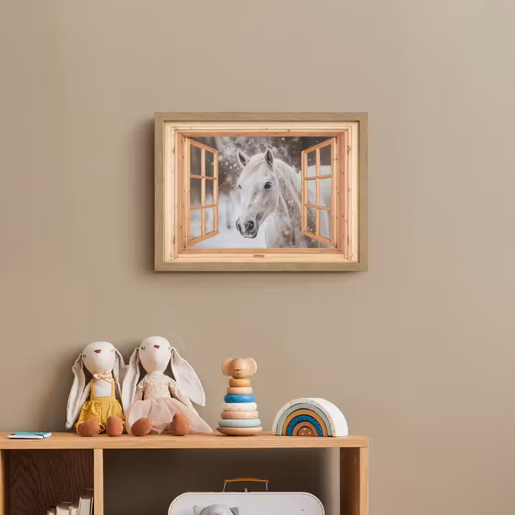 Nachtlicht Kinder - Durchsichtig - Pferd - Weiß - Winter - Tiere — 3