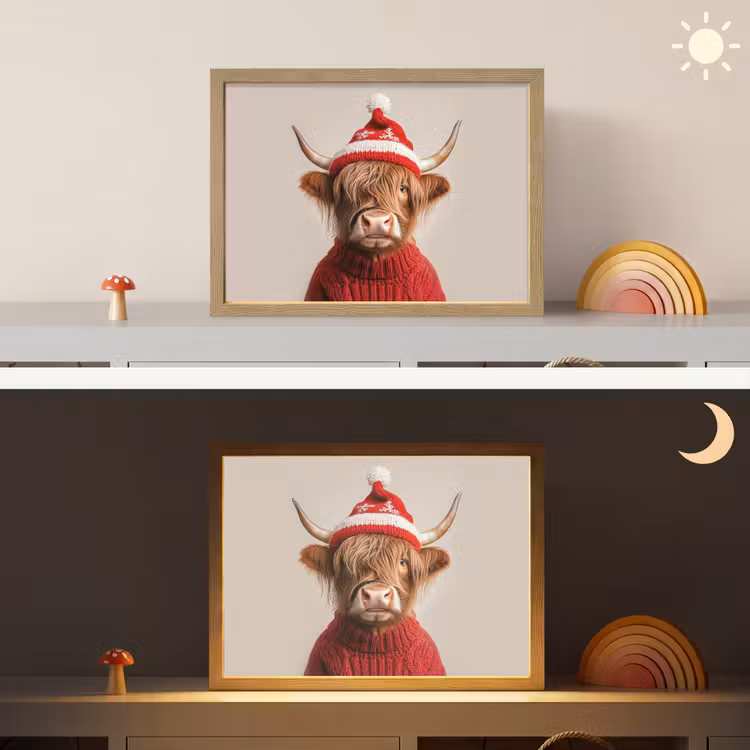 Nachtlicht Kinder - Schottischer Highlander - Weihnachten - Mütze - Pullover - Winter — 6