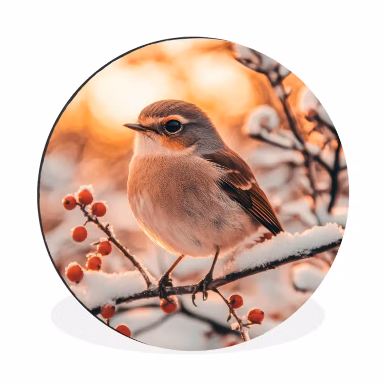 Vogel - Zweig - Winter - Tiere - Schnee — 1