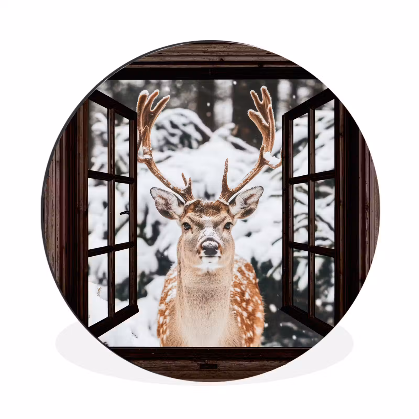 Hirsche - Schnee - Winter - Wald - Tiere - Durchschauen — 1