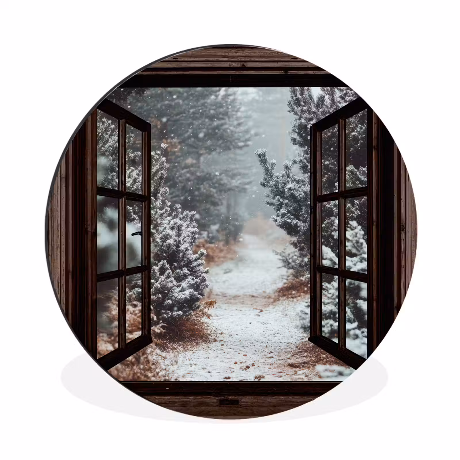 Wald - Winter - Bäume - Natur - Weg - Aussicht — 1
