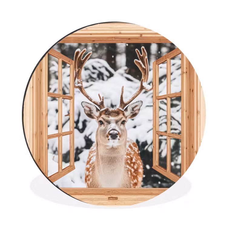 Durchsichtig - Hirsche - Schnee - Winter - Wald - Tiere — 1