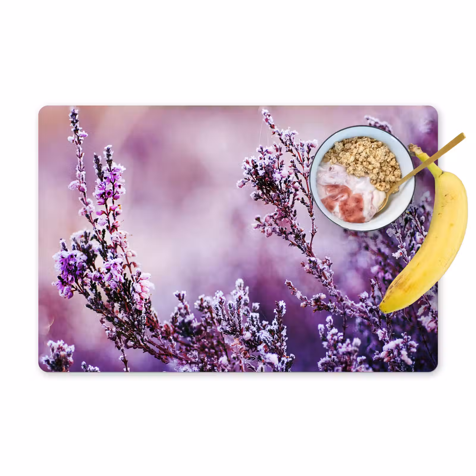 Tischset - 6 Stück - Lavendel - Winter - Blumen - Lila — 1