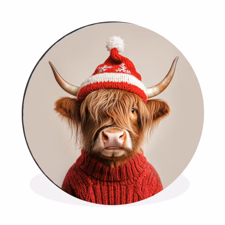 Schottischer Highlander - Weihnachten - Mütze - Pullover - Winter — 1