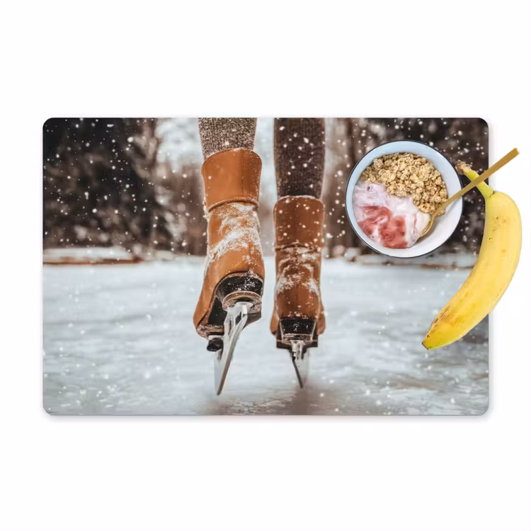Tischset - 6 Stück - Schlittschuhlaufen - Eis - Winter - Schnee — 1