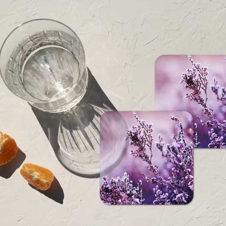 Untersetzer - Lavendel - Winter - Blumen - Lila — 2