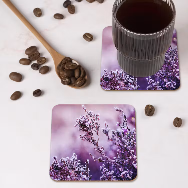 Untersetzer - Lavendel - Winter - Blumen - Lila — 4