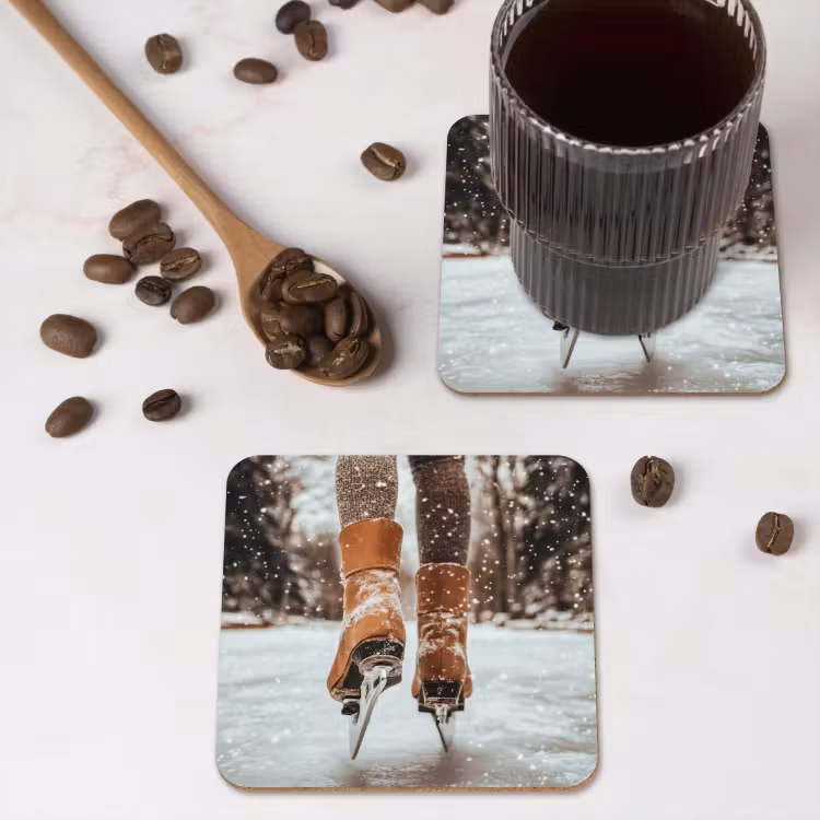 Untersetzer - Schlittschuhlaufen - Eis - Winter - Schnee — 4