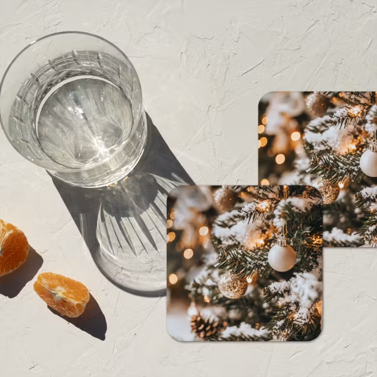 Untersetzer - Weihnachten - Weihnachtsbaum - Winter - Innen - Schnee — 2