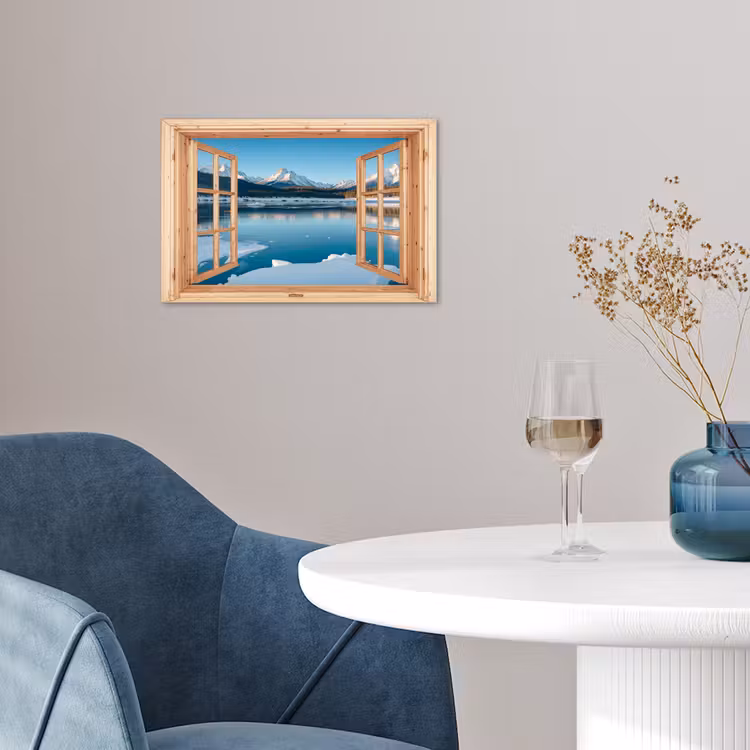 Poster - Ansichten - Landschaft - Winter - See - Berg - Aussicht — 4
