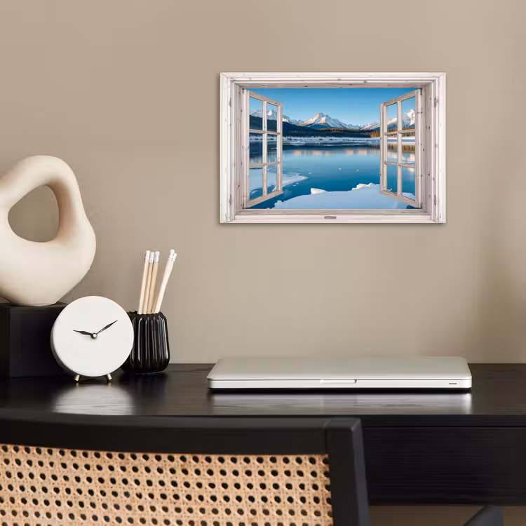 Poster - Landschaft - Winter - See - Berg - Aussicht - Licht — 2