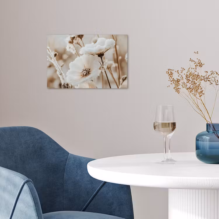 Poster - Blumen - Winter - Weiß - Schnee - Beige — 4