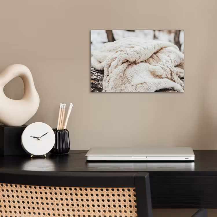 Poster - Decke - Weiß - Baumstumpf - Winter - Schnee — 2
