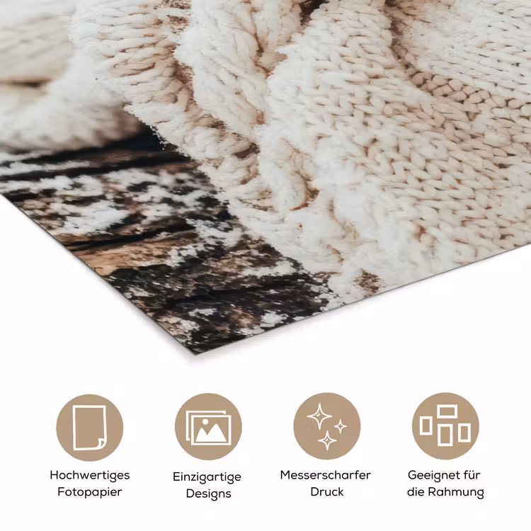 Poster - Decke - Weiß - Baumstumpf - Winter - Schnee — 5