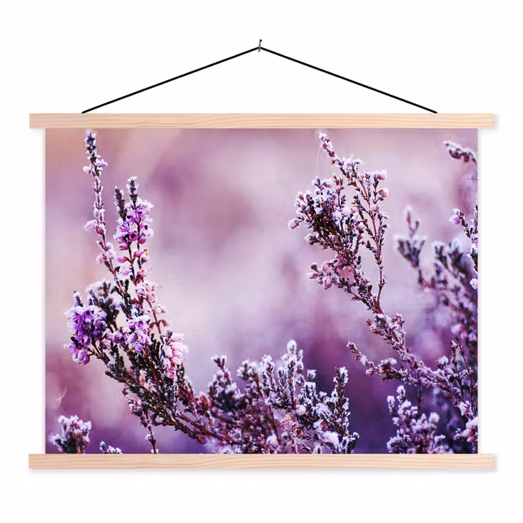 Stoffbild - Lavendel - Winter - Blumen - Lila — 1