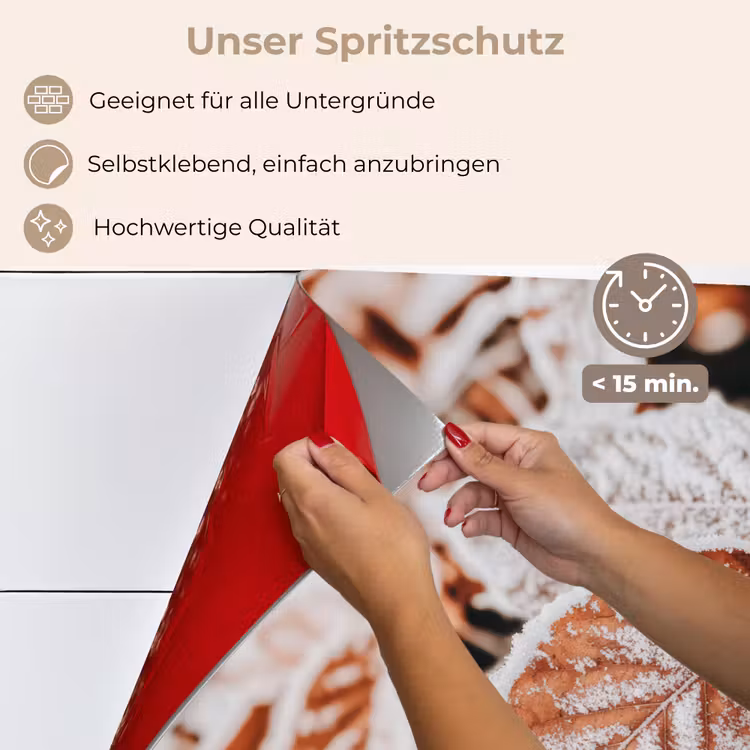 Spritzschutz Küche - Laub - Eis - Winter - Natur — 5