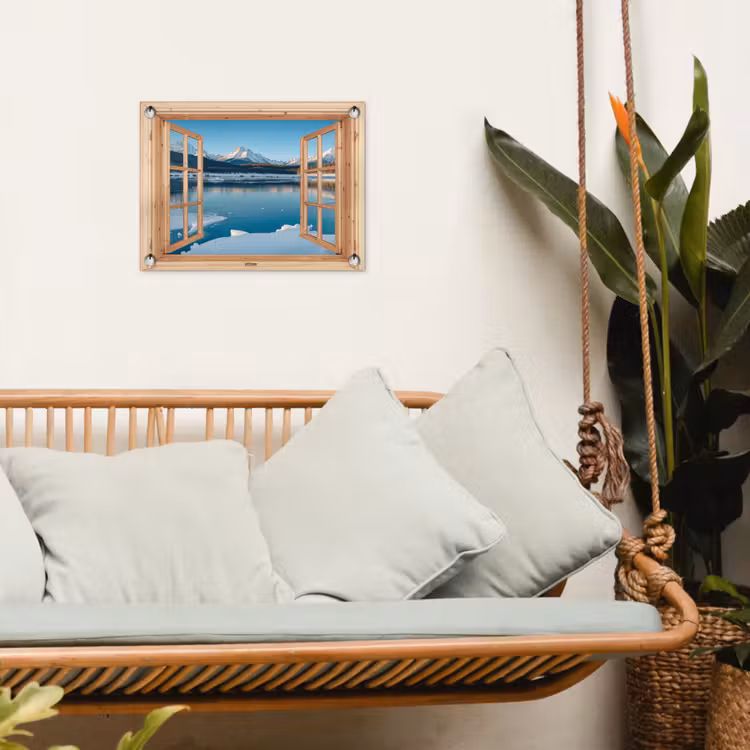 Gartenposter - Ansichten - Landschaft - Winter - See - Berg - Aussicht — 4