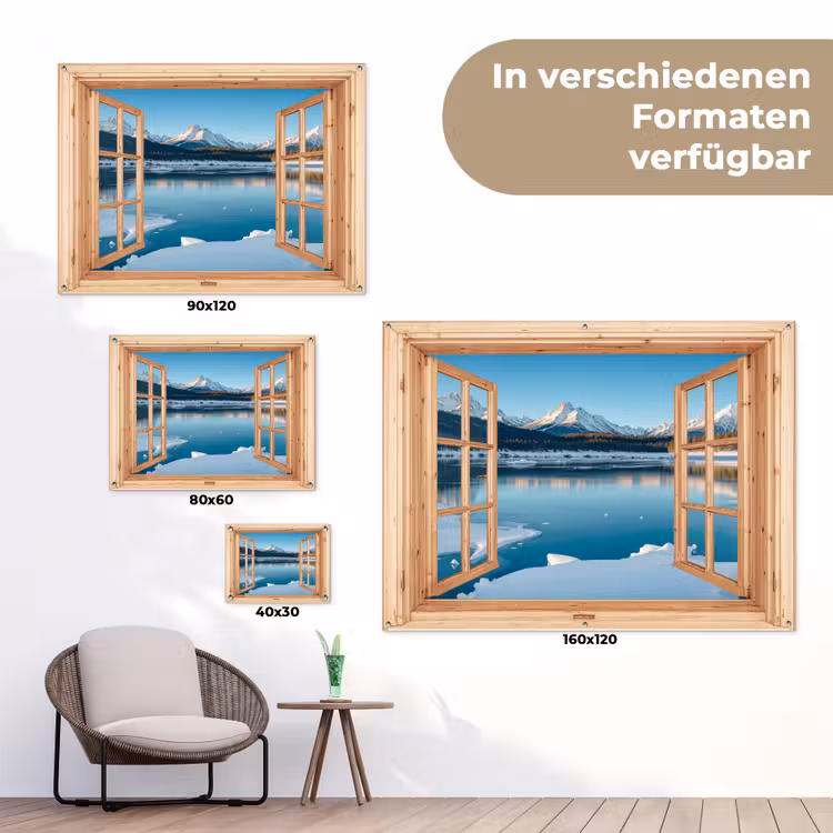 Gartenposter - Ansichten - Landschaft - Winter - See - Berg - Aussicht — 6