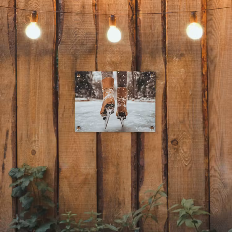 Gartenposter - Schlittschuhlaufen - Eis - Winter - Schnee — 2