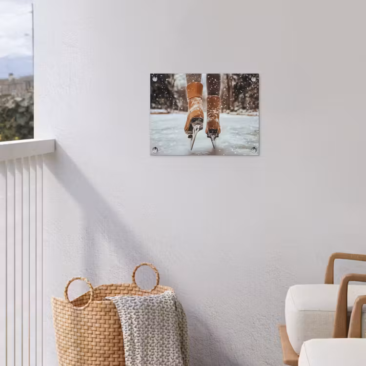 Gartenposter - Schlittschuhlaufen - Eis - Winter - Schnee — 5