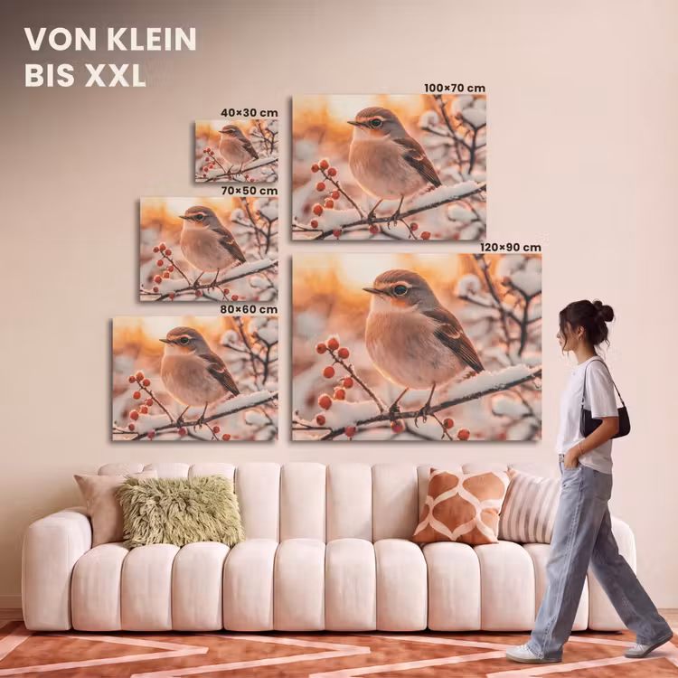 Akustikbild - Vogel - Zweig - Winter - Tiere - Schnee — 7