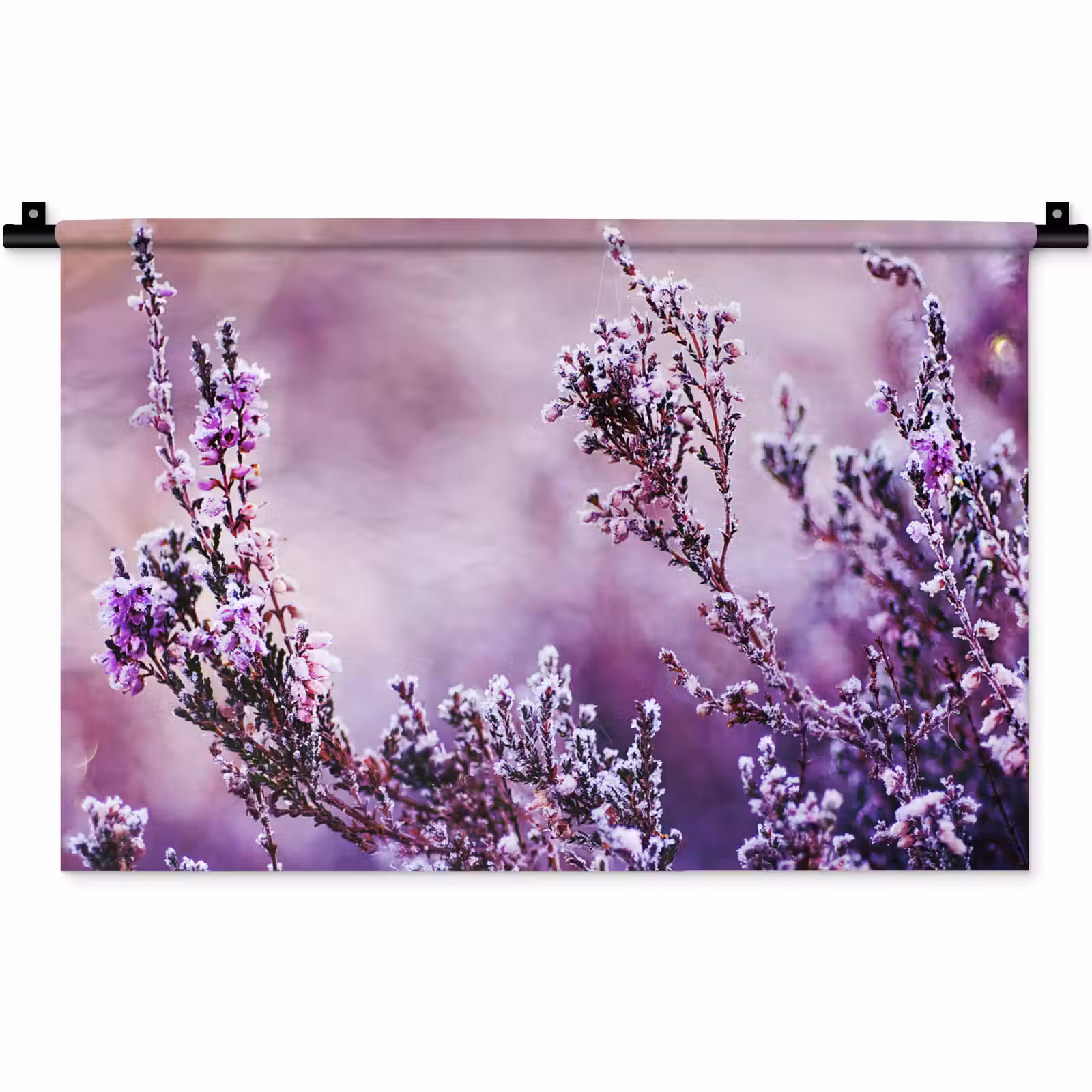 Wandteppich - Lavendel - Winter - Blumen - Lila — 1