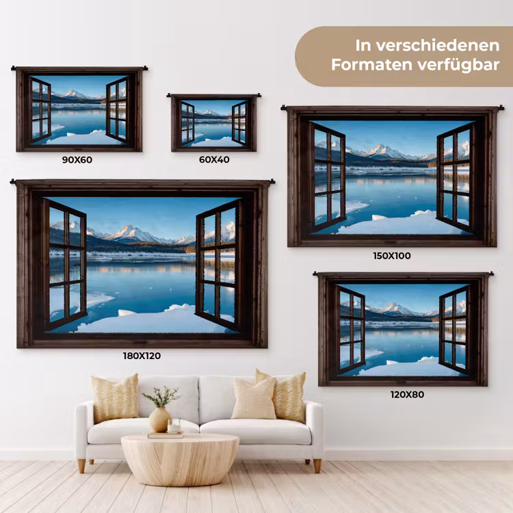 Wandteppich - Durchblick - Winterlandschaft - See - Berge - Ausblicke — 8