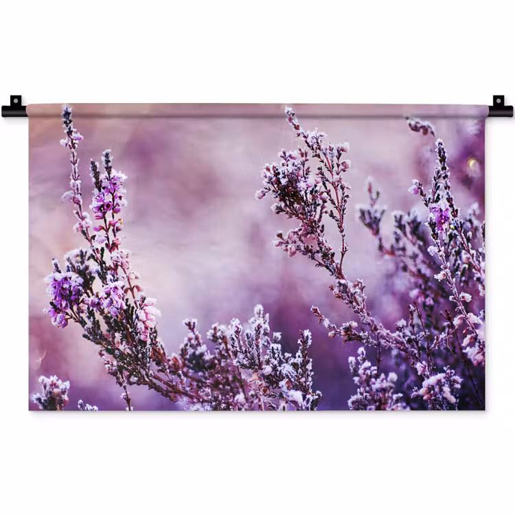 Wandteppich - Lavendel - Winter - Blumen - Lila — 1