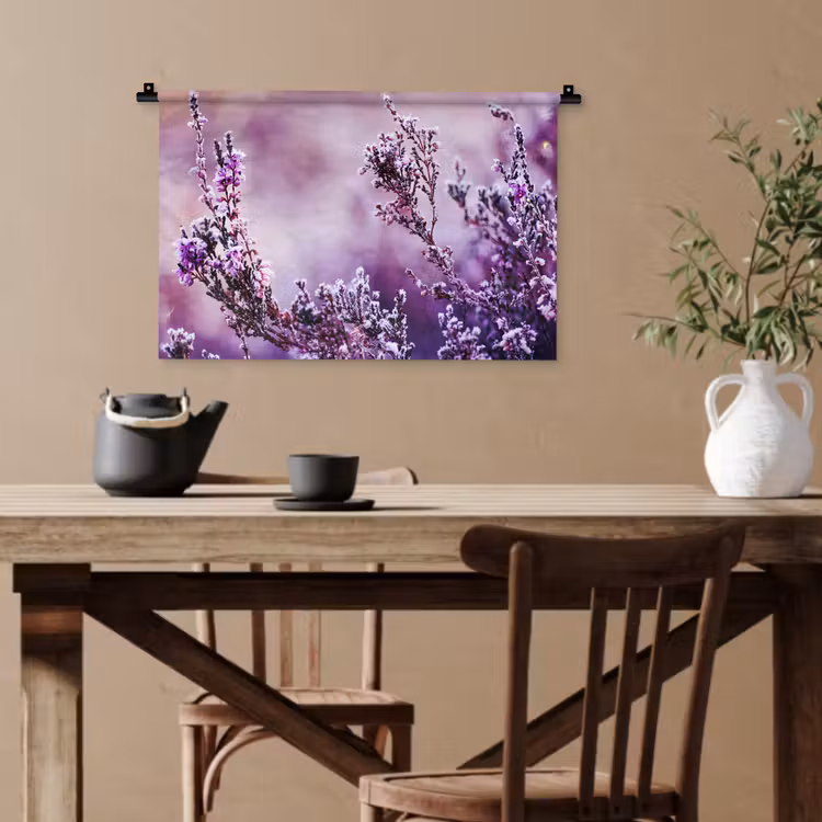 Wandteppich - Lavendel - Winter - Blumen - Lila — 3