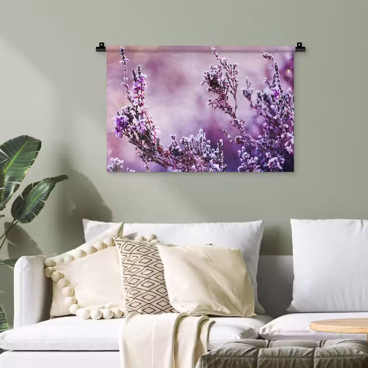 Wandteppich - Lavendel - Winter - Blumen - Lila — 4