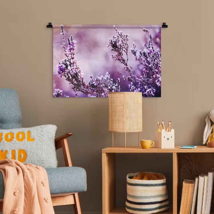 Wandteppich - Lavendel - Winter - Blumen - Lila — 5