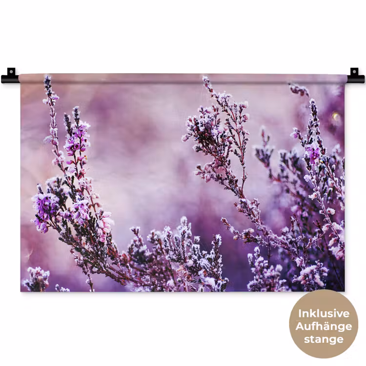 Wandteppich - Lavendel - Winter - Blumen - Lila — 9