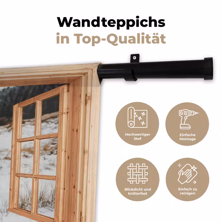Wandteppich - Schottische Highlander - Landschaft - Ländlich - Berge - Winter - Ansichten — 7