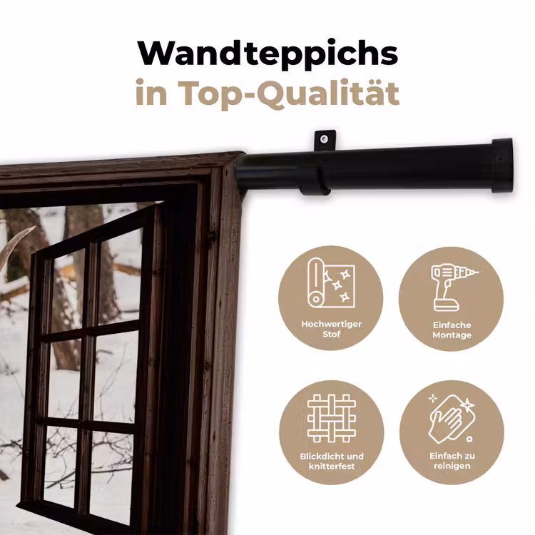Wandteppich - Schottischer Highlander - Schnee - Natur - Tiere - Durchsichtig - Winter — 7